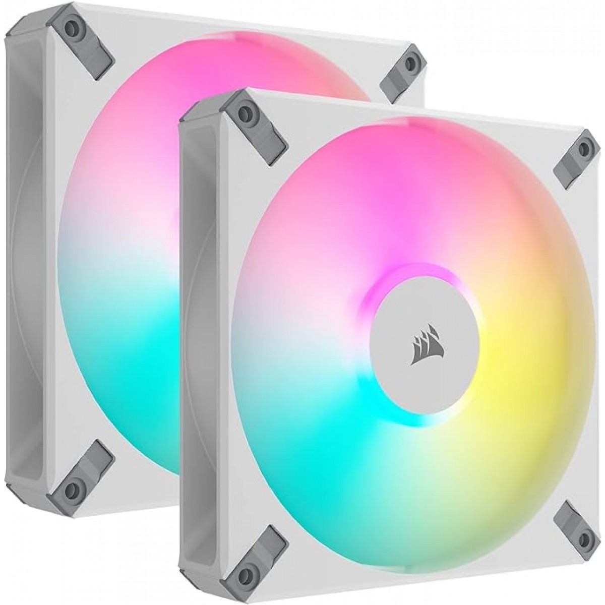 Kit fan com 2 unidades Corsair, AF140 RGB Elite, 140mm, White, CO-9050160-WW