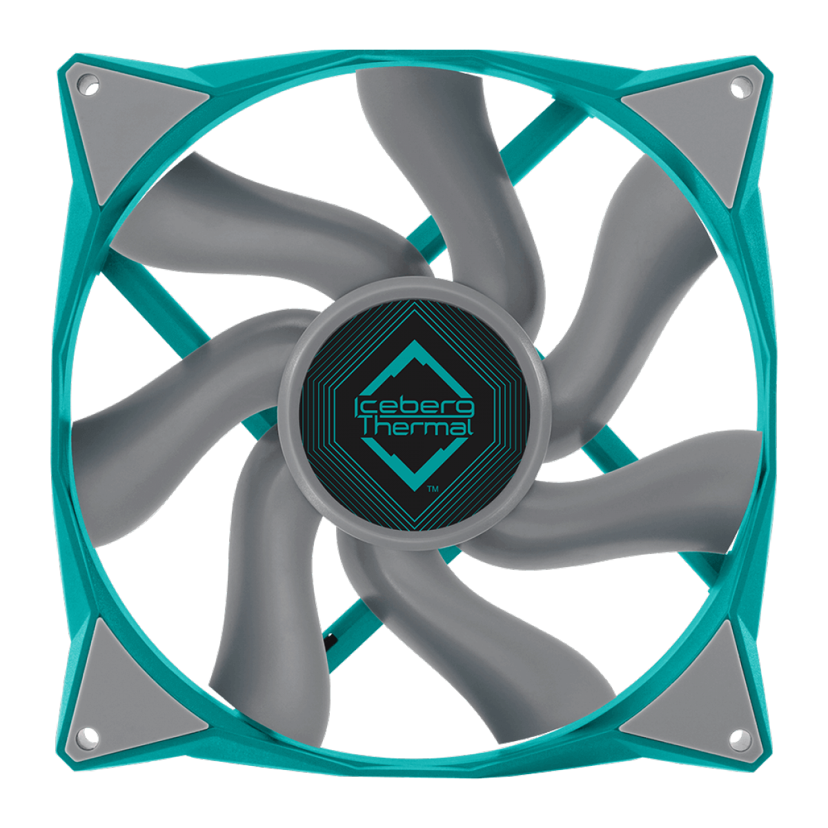 Kit Fan Com 2 Unidades Iceberg Thermal IceGALE, 140mm, Azul Com Cinza, ICEGALE14-A2A