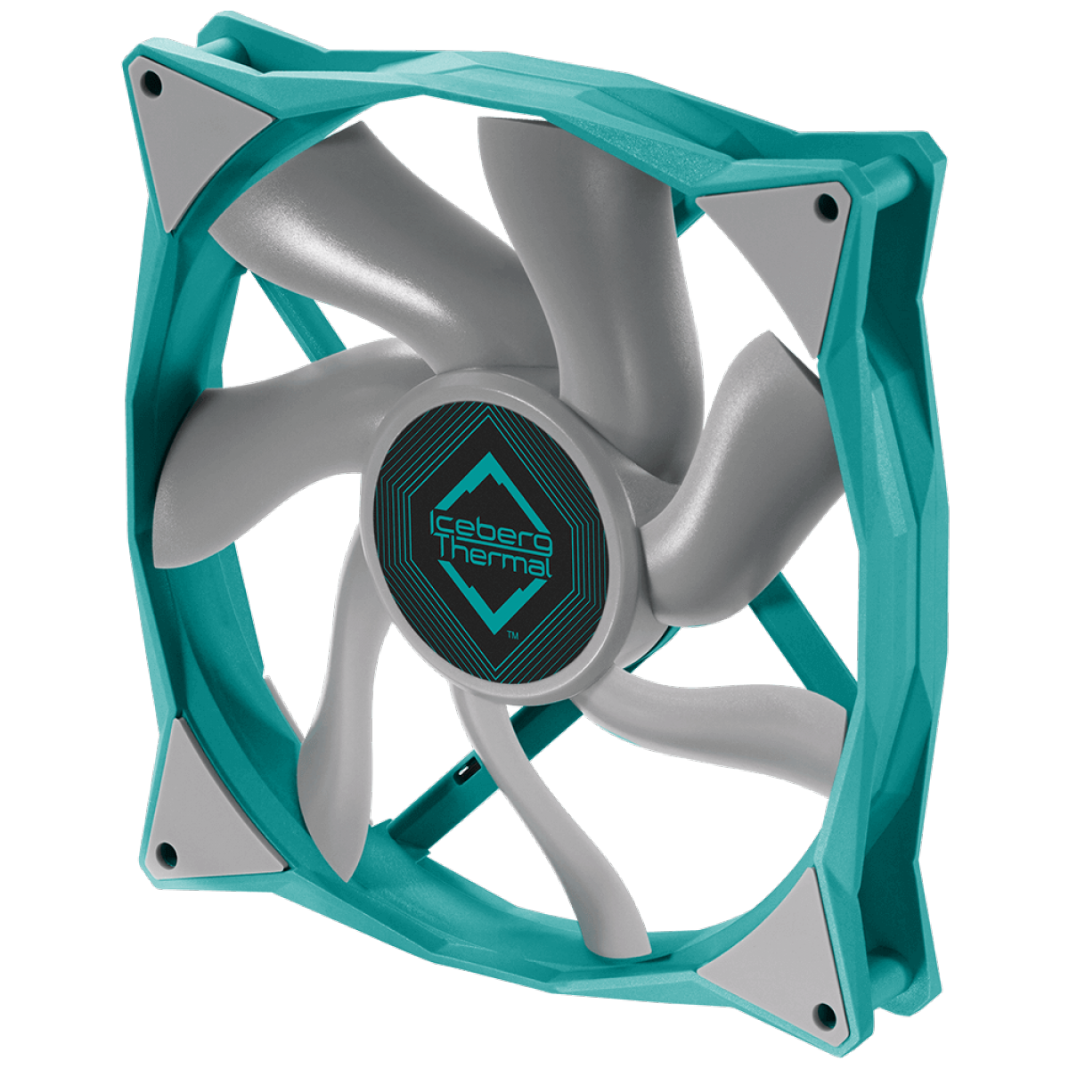 Kit Fan Com 2 Unidades Iceberg Thermal IceGALE, 140mm, Azul Com Cinza, ICEGALE14-A2A