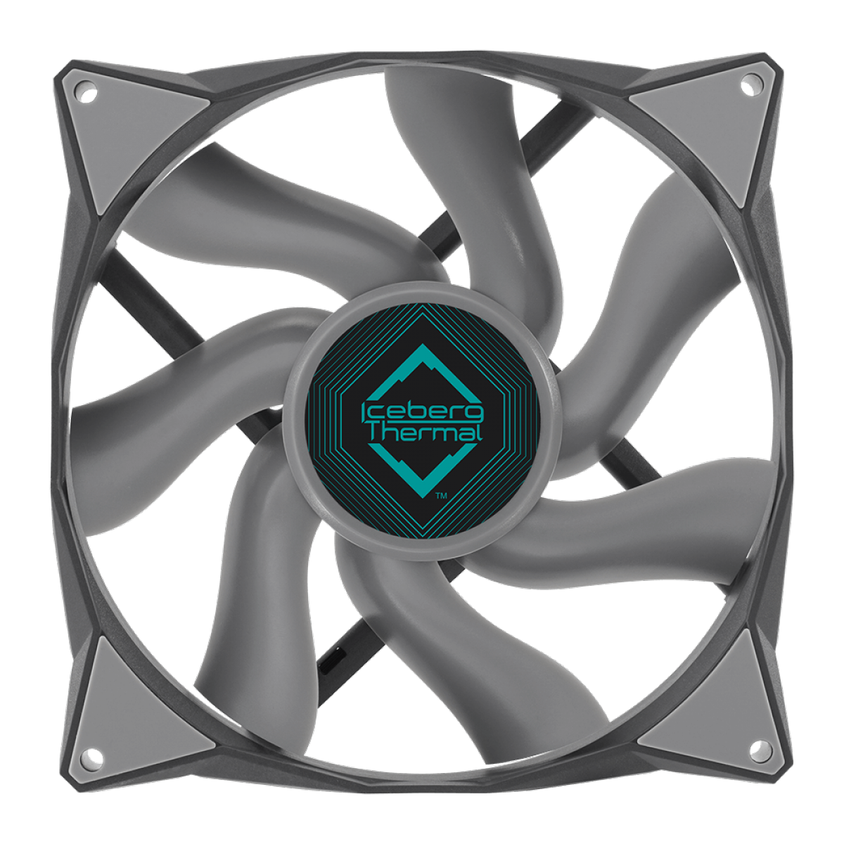 Kit Fan Com 2 Unidades Iceberg Thermal IceGALE, 140mm, Cinza, ICEGALE14-B2A