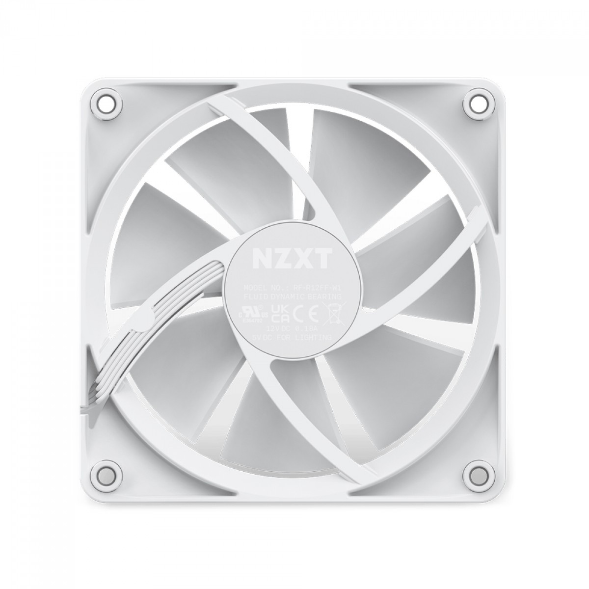 Kit Fan Com 2 Unidades NZXT F140RGB DUO, RGB, 140mm, White, Com Controlador, RF-D14DF-W1