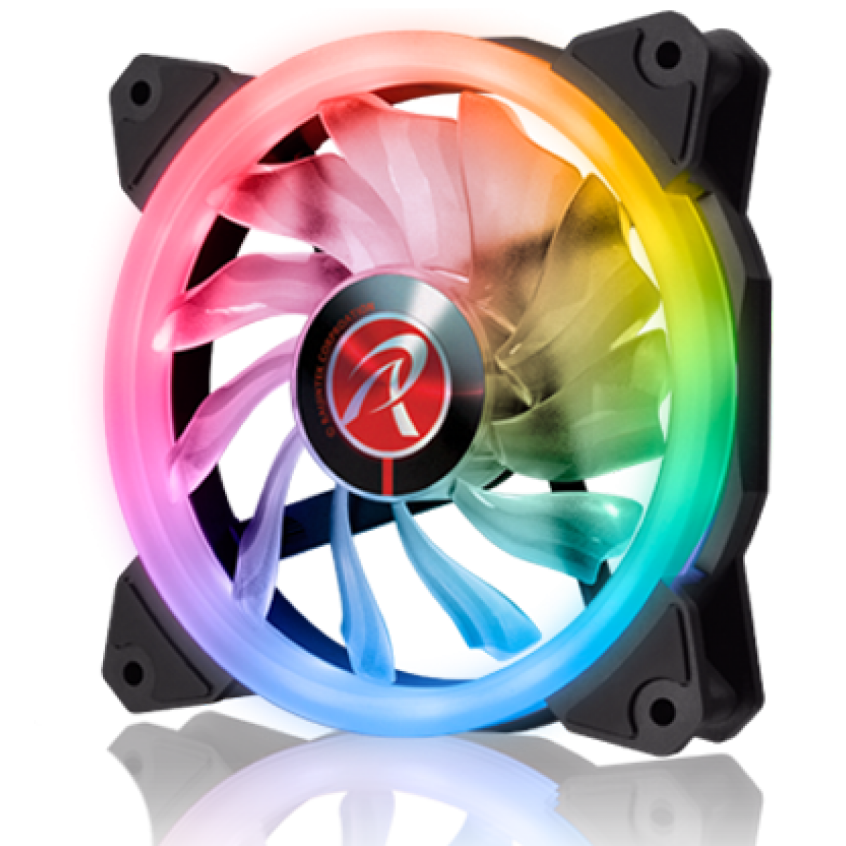 Kit Fan com 2 Unidades Raijintek Iris 12 RBW ADD-2, ARGB, 120mm, 0R40B00111