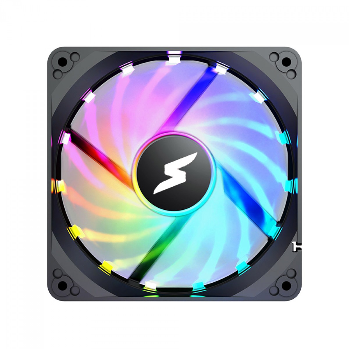 Kit Fan Com 2 Unidades SuperFrame Still, ARGB, 120mm, Com Controladora, Black, SF-02-ARGB Kits x2 