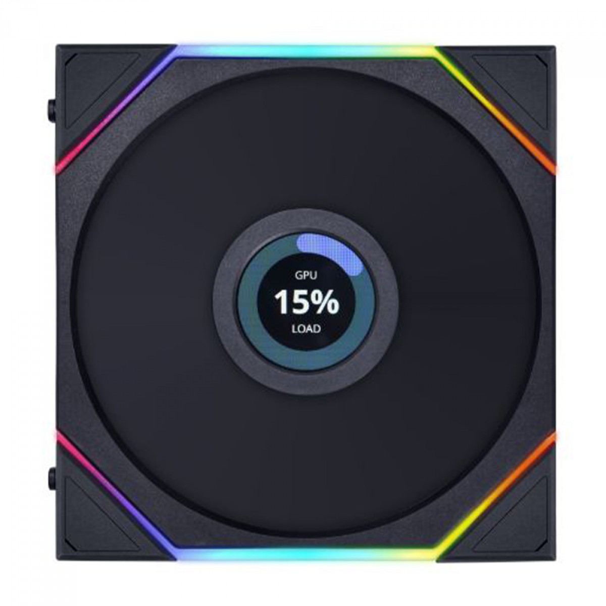 Kit Fan Com 3 Unidades Lian Li Uni Fan TL LCD, RGB, 120mm, Com Tela, Preto, 12TLLCD3B BLACK