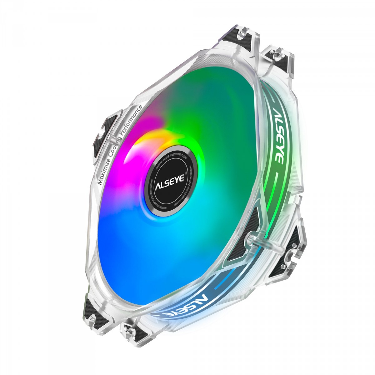 Kit Fan com 3 Unidades Alseye M120-P White, RGB, 120mm