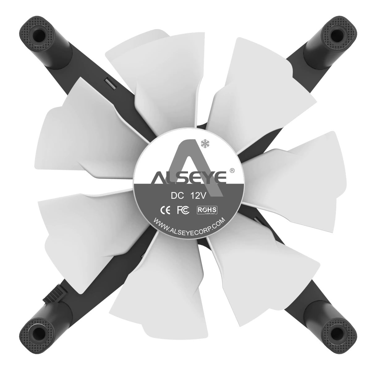 Kit Fan com 3 Unidades Alseye X12, ARGB, Rose Gold, 120mm