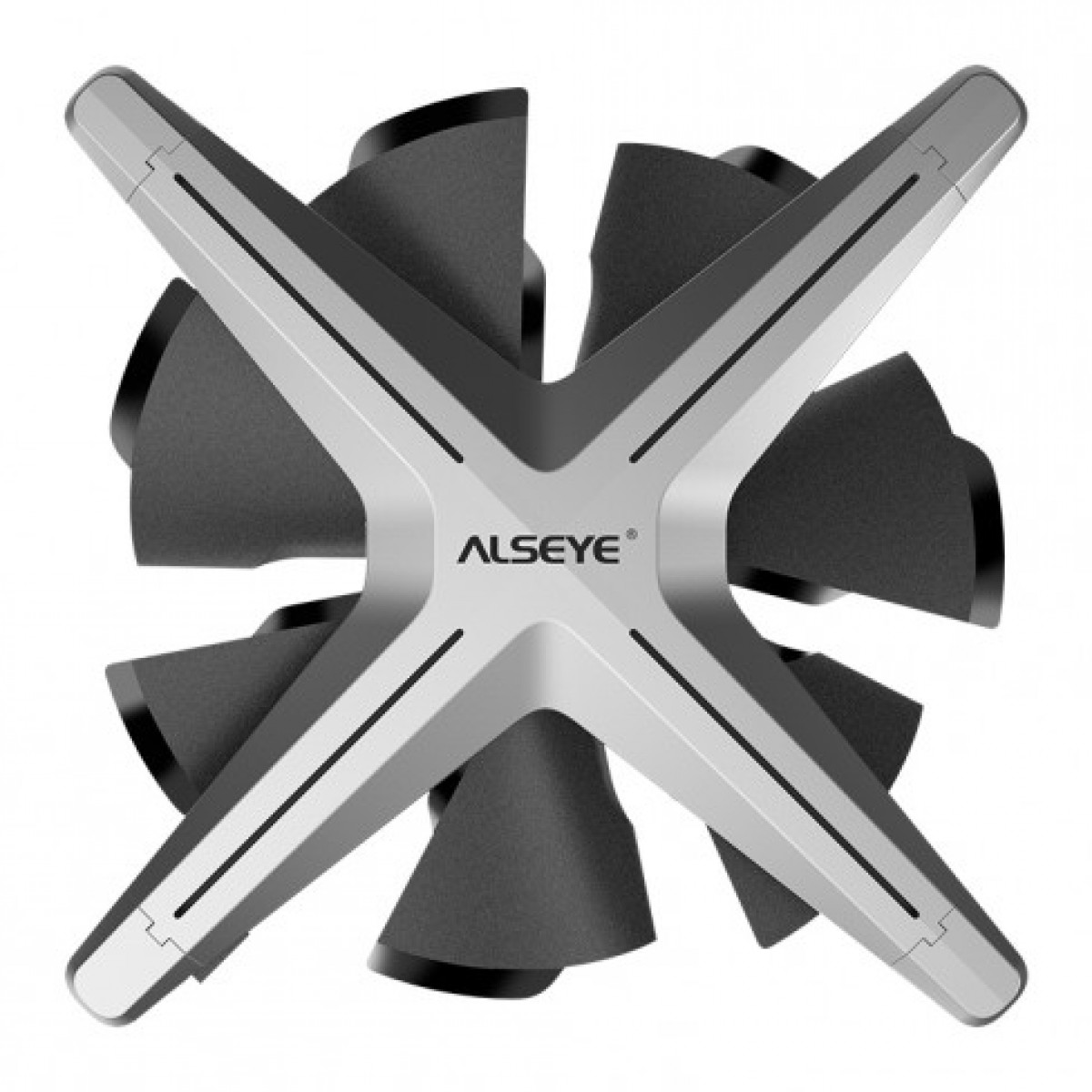 Kit Fan com 3 Unidades Alseye X12, ARGB, Silver, 120mm