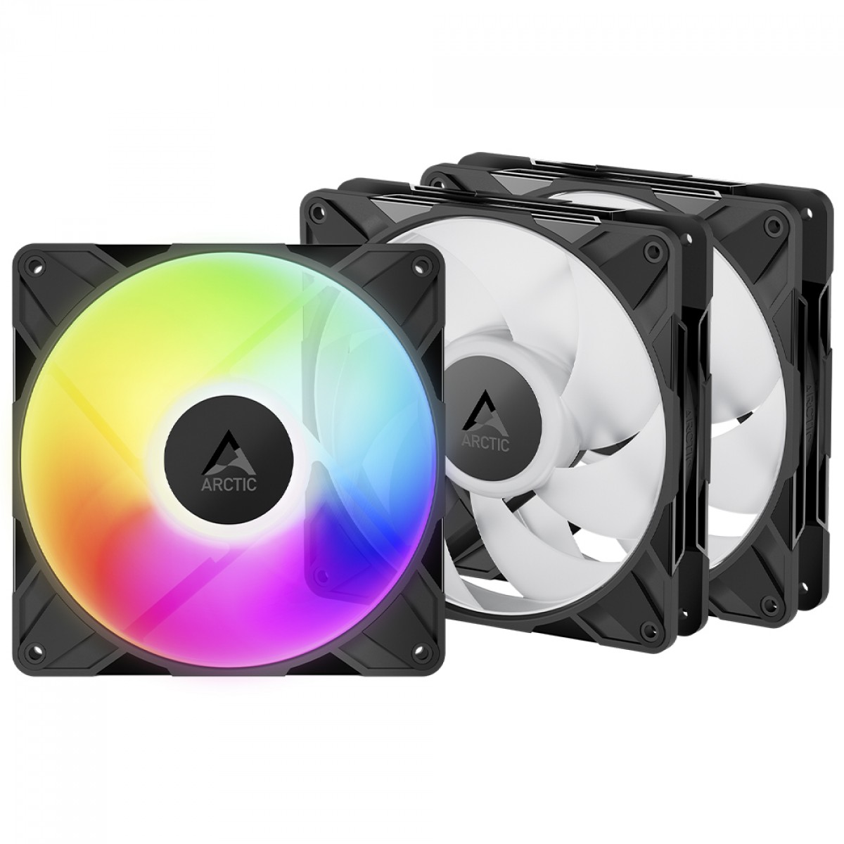 Kit Fan Com 3 Unidades Arctic P14 Pro, ARGB, 140mm, PWM, Preto, ACFAN00320A