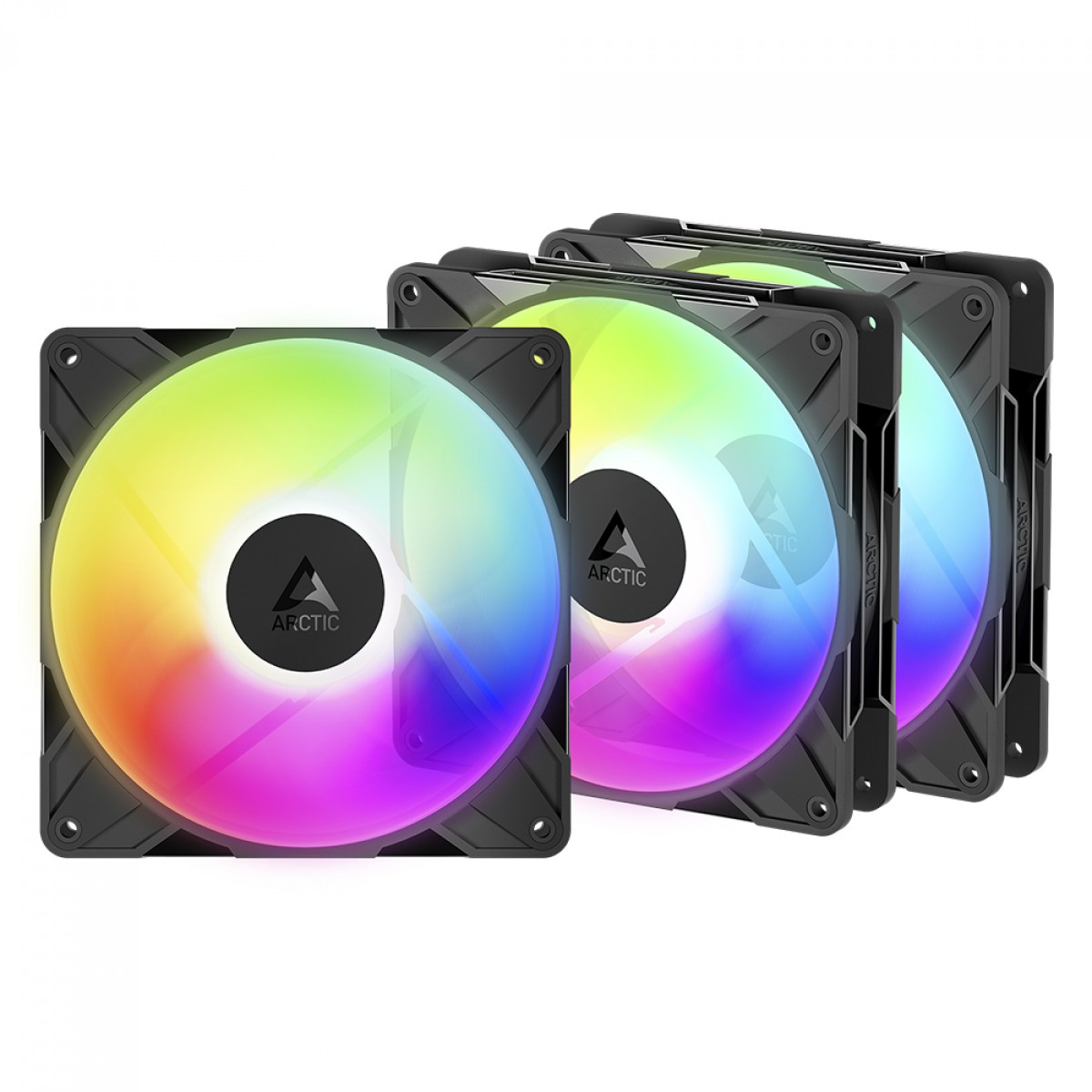 Kit Fan Com 3 Unidades Arctic P14 Pro Reverse, ARGB, 140mm, PWM, Preto, ACFAN00327A