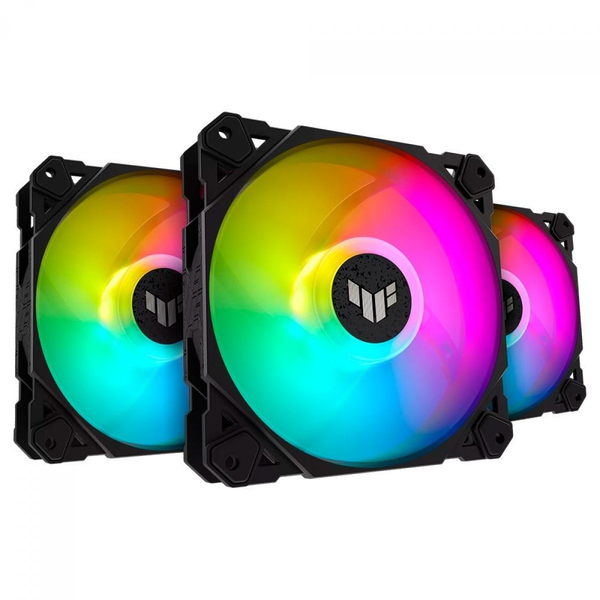 Kit Fan Com 3 Unidades Asus TUF Gaming TF120, ARGB, 120mm, Preto, 90DA0030-B08030