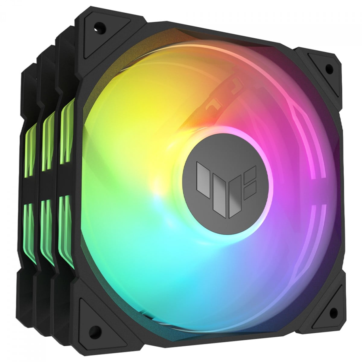 Kit Fan com 3 Unidades Asus TUF Gaming TR120, ARGB, 120mm, PWM, Preto, 90DA0090-B00020