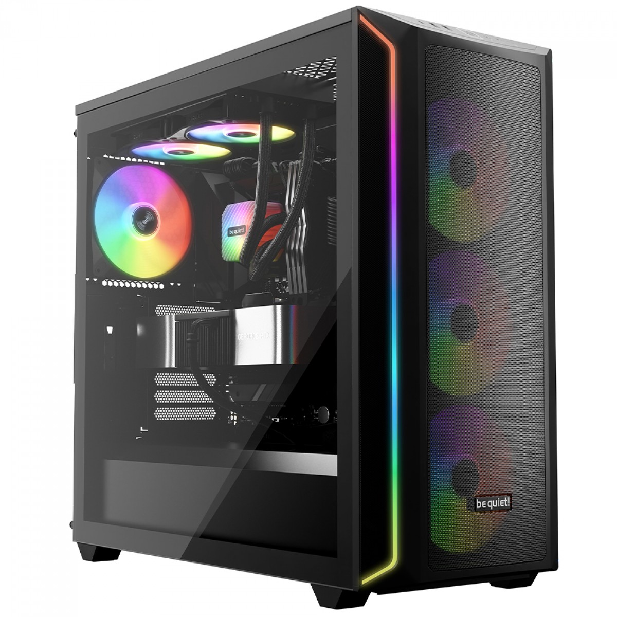 Kit Fan Com 3 Unidades Be Quiet Light Wings LX, ARGB, 120mm, PWM, Preto, BL124