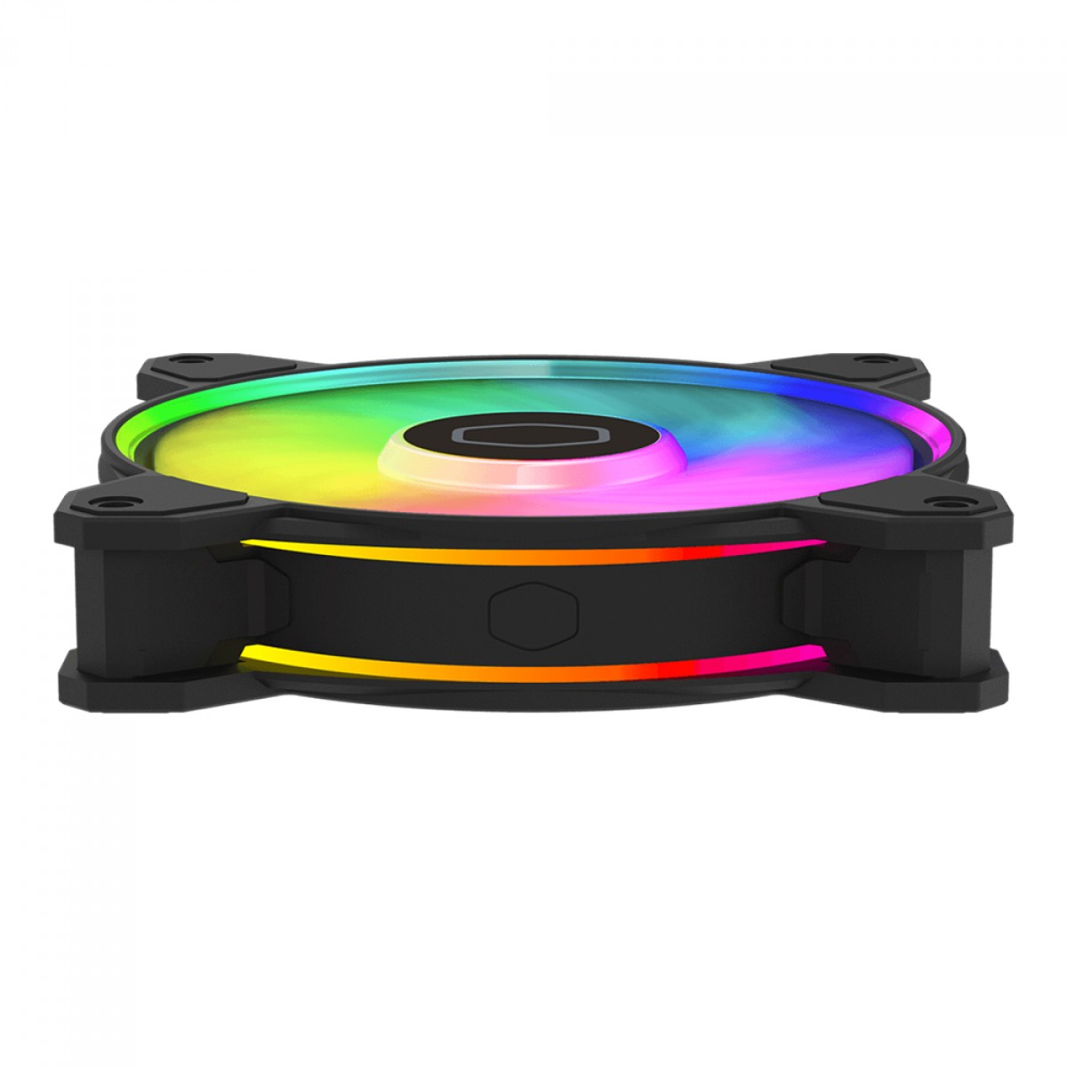 Kit Fan Com 3 Unidades Cooler Master MasterFan MF120 Halo2, ARGB, 120mm, Com Controladora, Preto, MFL-B2DN-213P2-R2