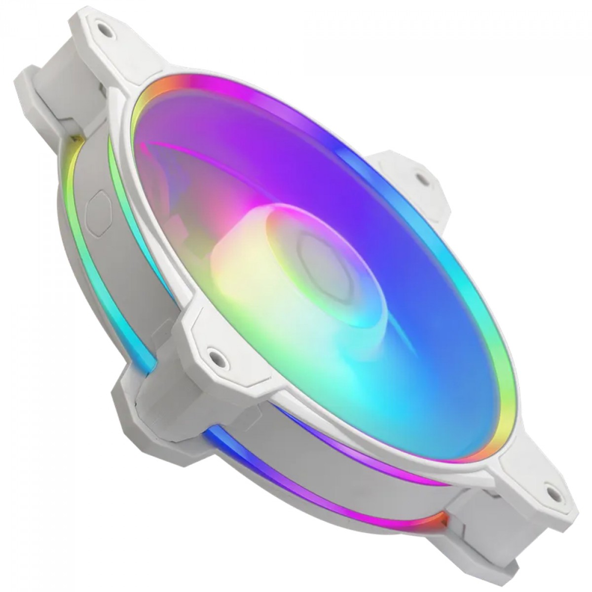 Kit Fan Com 3 Unidades Cooler Master MasterFan MF120 Halo2 White, ARGB, 120mm, Com Controladora, Branco, MFL-B2DW-213P2-R2