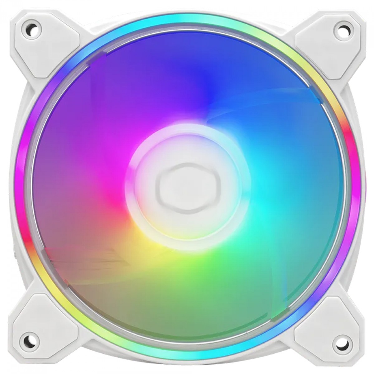 Kit Fan Com 3 Unidades Cooler Master MasterFan MF120 Halo2 White, ARGB, 120mm, Com Controladora, Branco, MFL-B2DW-213P2-R2