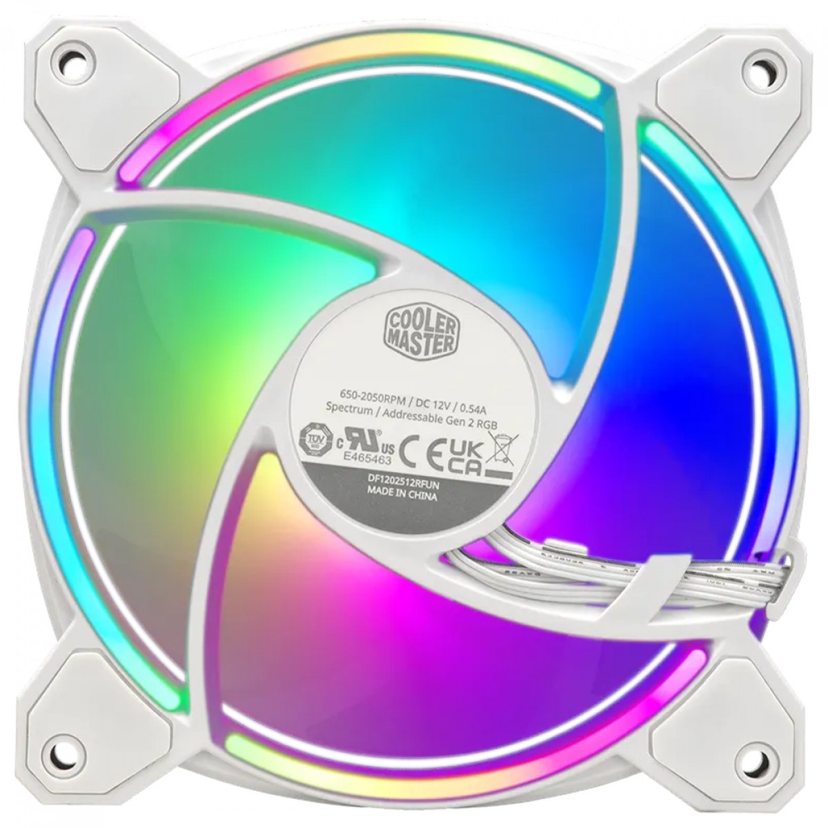 Kit Fan Com 3 Unidades Cooler Master MasterFan MF120 Halo2 White, ARGB, 120mm, Com Controladora, Branco, MFL-B2DW-213P2-R2