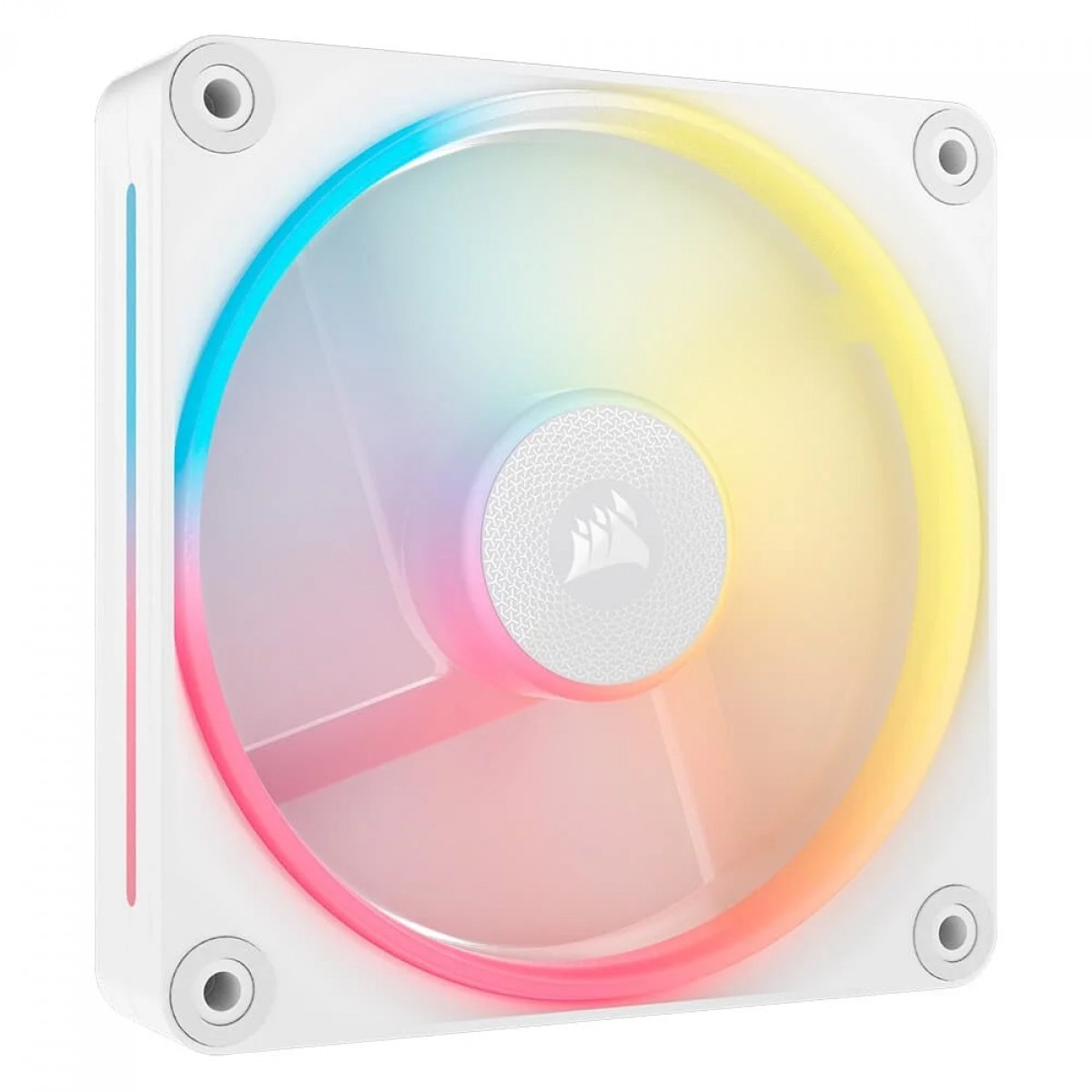 Kit Fan Com 3 Unidades Corsair iCUE LINK LX120-R, RGB, Reverse, 120mm, Branco, CO-9051054-WW