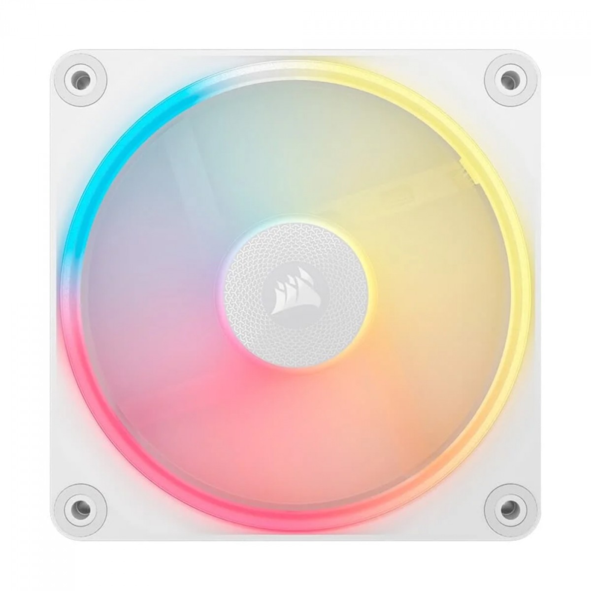 Kit Fan Com 3 Unidades Corsair iCUE LINK LX120-R, RGB, Reverse, 120mm, Branco, CO-9051054-WW
