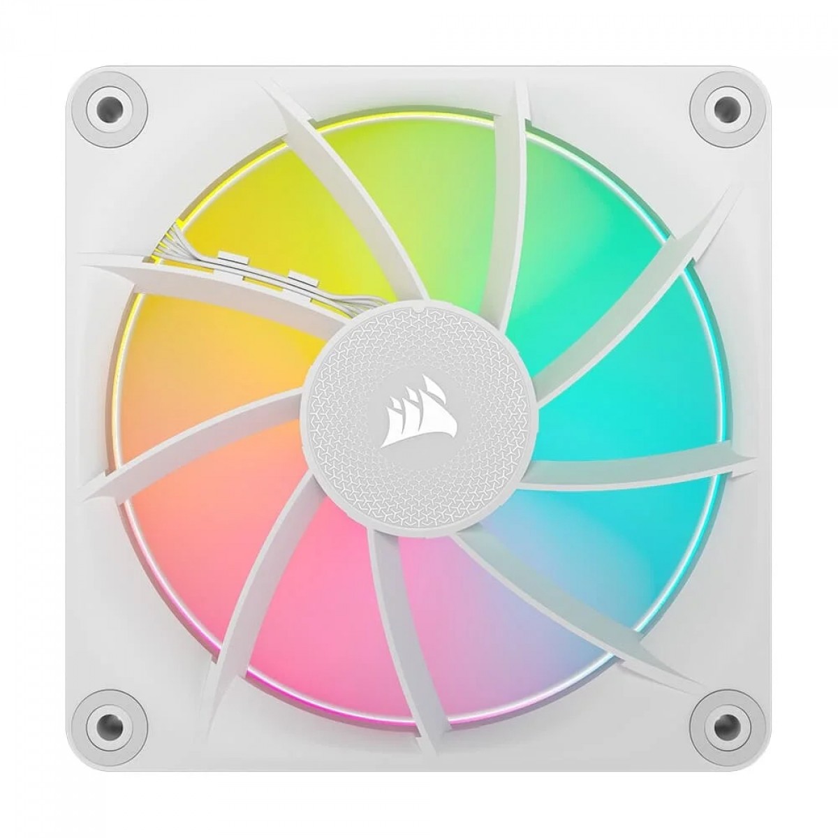 Kit Fan Com 3 Unidades Corsair iCUE LINK LX120, RGB, 120mm, Branco, CO-9051030-WW