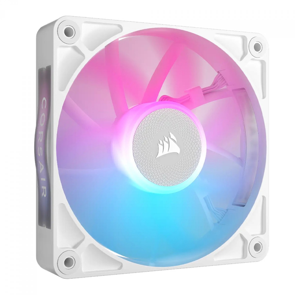 Kit Fan Com 3 Unidades Corsair iCUE LINK RX120, RGB, 120mm, Branco, CO-9051022-WW