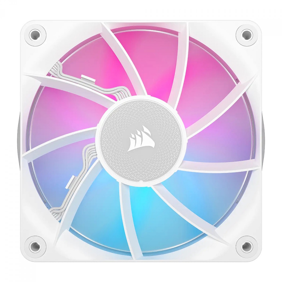Kit Fan Com 3 Unidades Corsair iCUE LINK RX120, RGB, 120mm, Branco, CO-9051022-WW