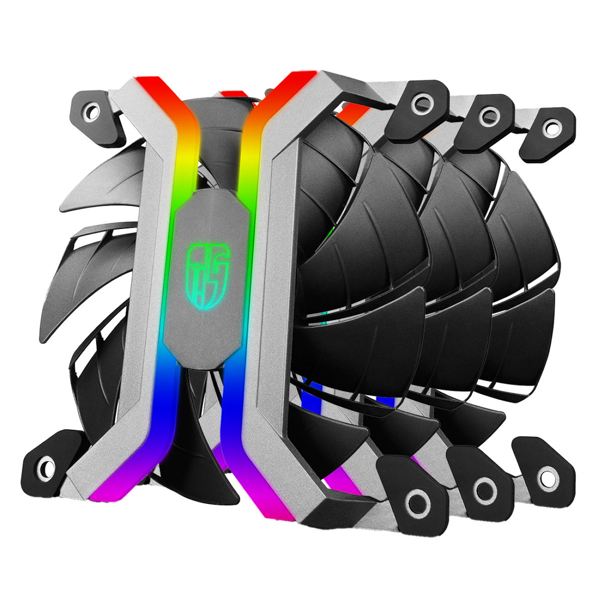 Kit Fan com 3 Unidades DeepCool, ADD-RGB 120mm, MF120S, DPGS-FMF120S-M-3P