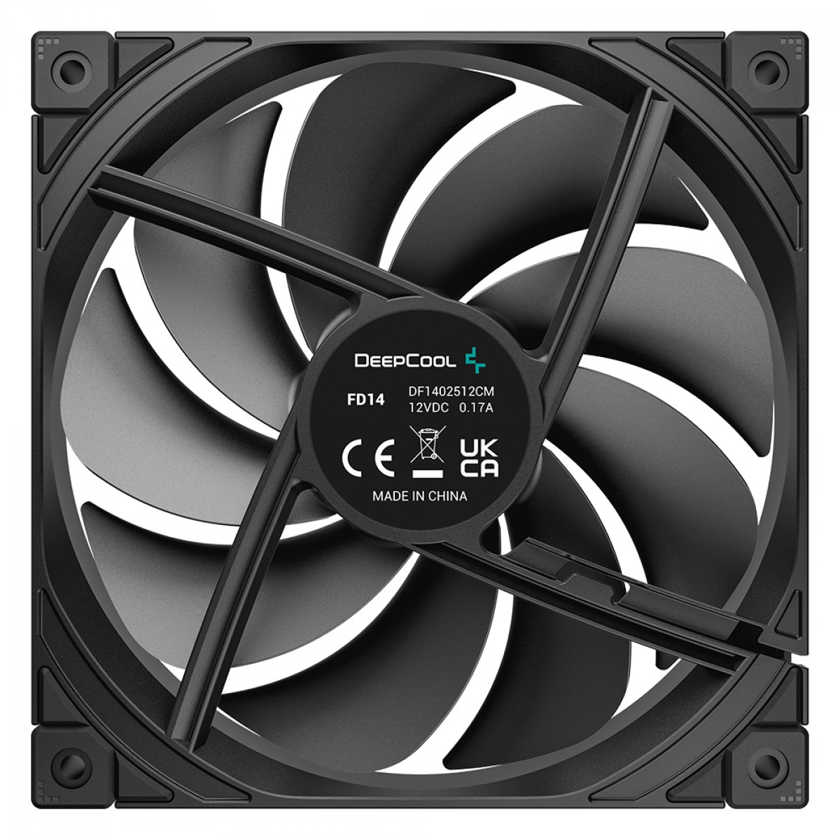 Kit Fan Com 3 Unidades DeepCool FD14, 140mm, PWM, Preto, R-FD14-BKNPN3-G
