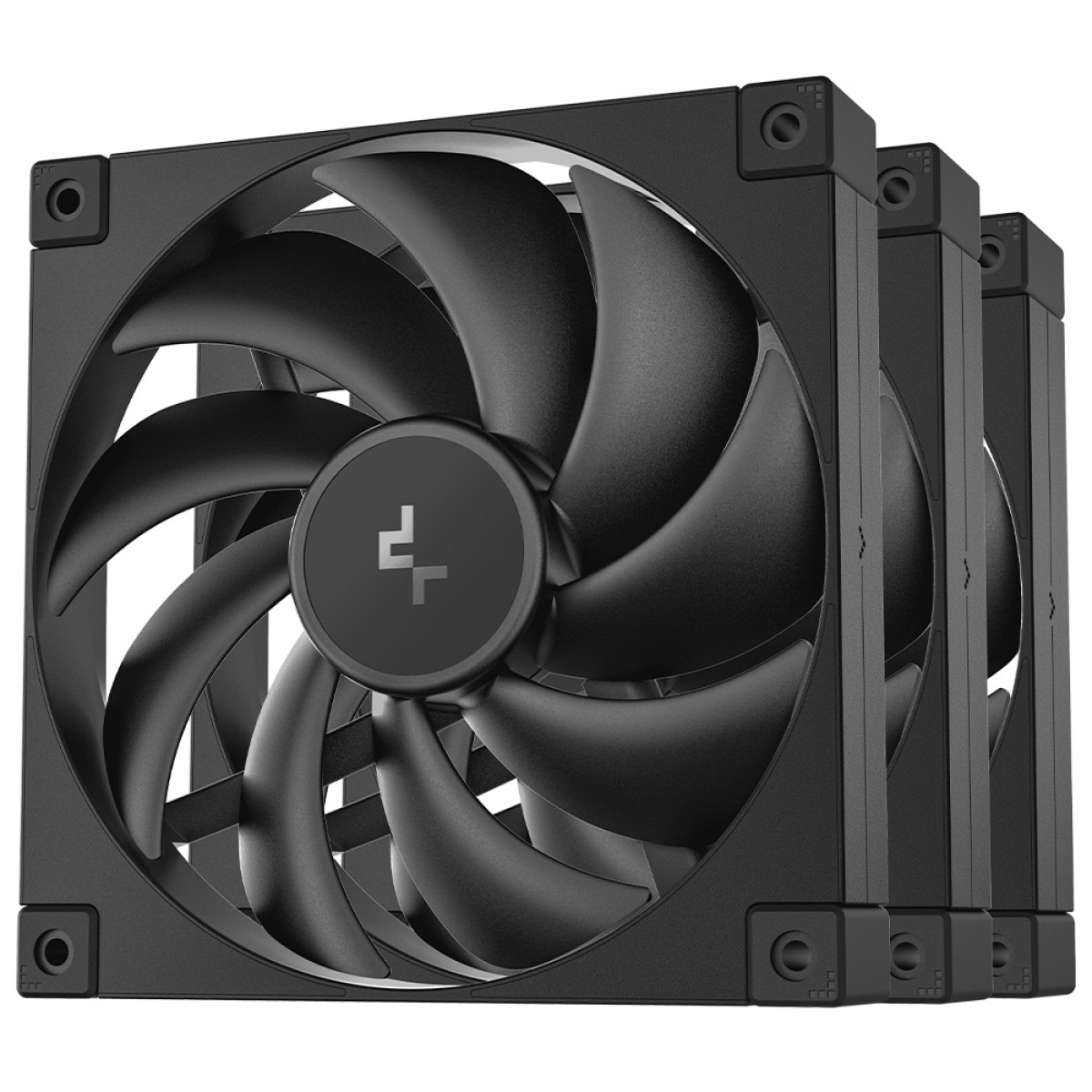 Kit Fan Com 3 Unidades DeepCool FD14, 140mm, PWM, Preto, R-FD14-BKNPN3-G