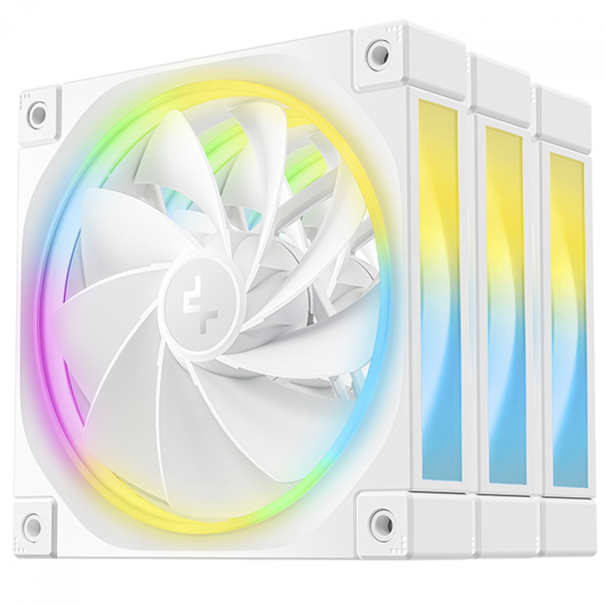 Kit 3 Fans DeepCool FL12R WH 120mm ARGB Reverse | Terabyte