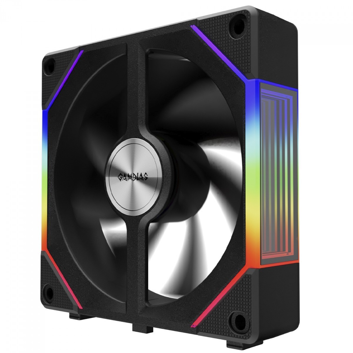 Kit Fan Com 3 Unidades Gamdias Aeolus P2-1203, ARGB, 120mm, PWM, Preto