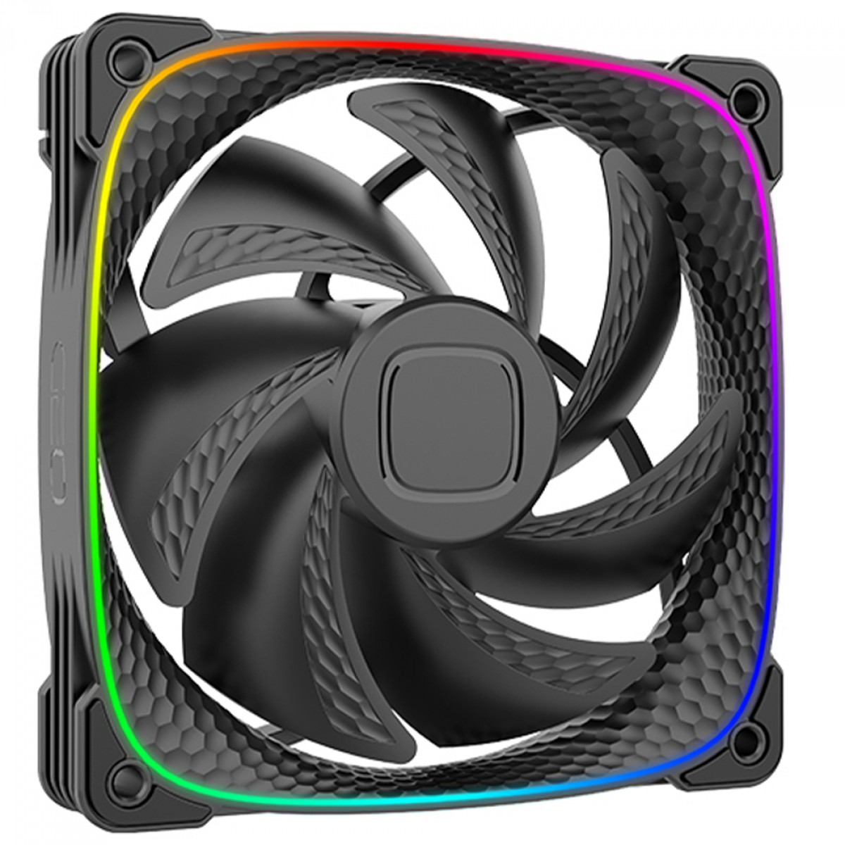 Kit Fan Com 3 Unidades Geometric Future Squama 2503B, ARGB, 120mm, PWM, Preto, GEO-S2503B-3