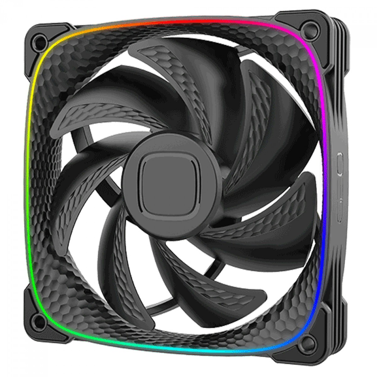 Kit Fan Com 3 Unidades Geometric Future Squama 2503B, ARGB, 120mm, PWM, Preto, GEO-S2503B-3