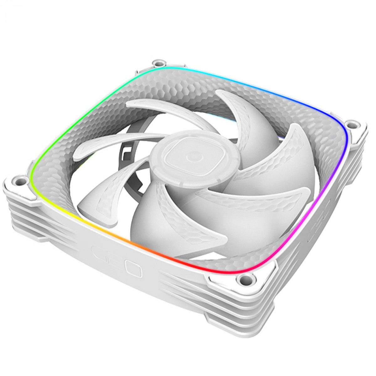 Kit Fan Com 3 Unidades Geometric Future Squama 2503W, ARGB, 120mm, PWM, Branco, GEO-S2503W-3