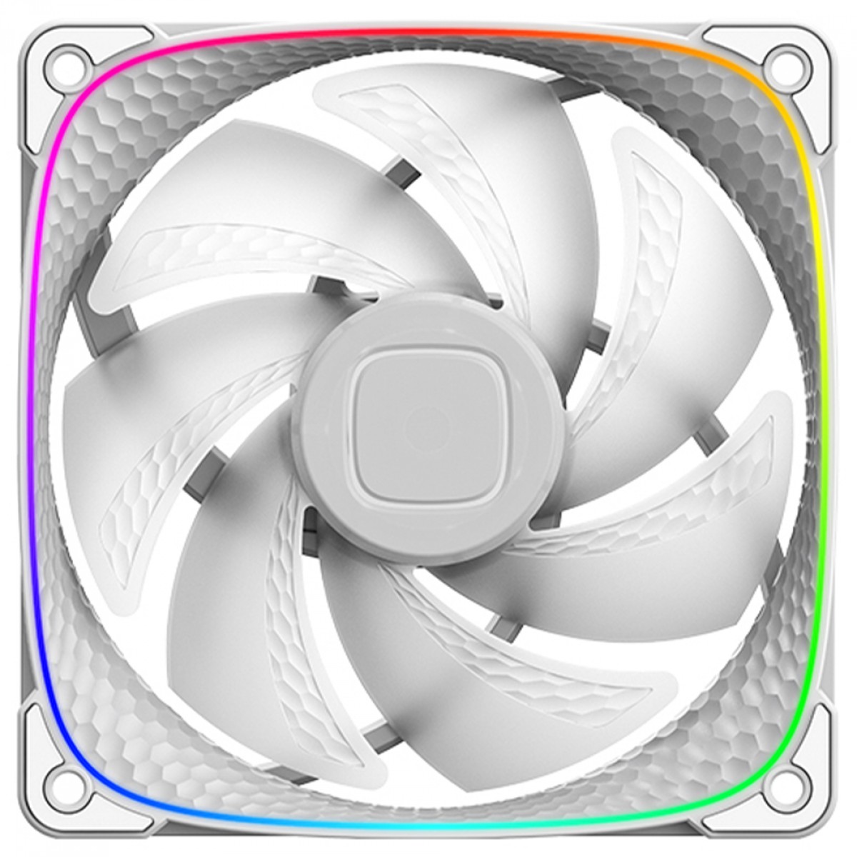 Kit Fan Com 3 Unidades Geometric Future Squama 2503W, ARGB, 120mm, PWM, Branco, GEO-S2503W-3