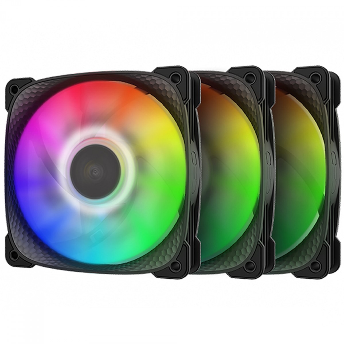 Geometric Future Squama 2505W 120mm PWM RGB Rendszerhűtő - Fehér