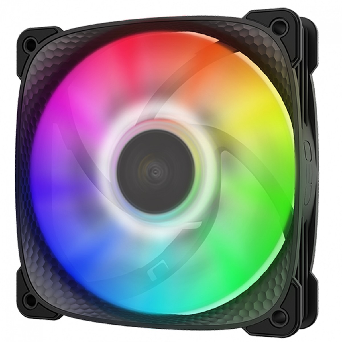 Kit Fan Com 3 Unidades Geometric Future Squama 2505B, ARGB, 120mm, PWM, Preto, GEO-S2505B-3