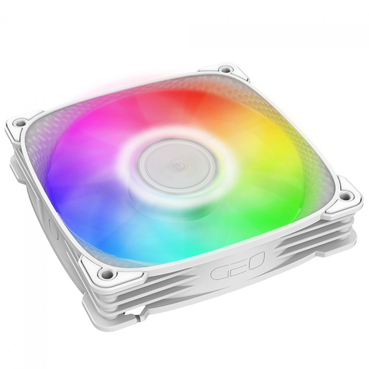 Kit Fan Com 3 Unidades Geometric Future Squama 2505W, ARGB, 120mm, PWM, Branco, GEO-S2505W-3
