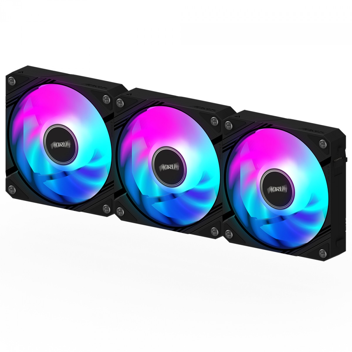 Kit de 3 Ventiladores Cooler Master MasterFan MF120 Halo White - MFL