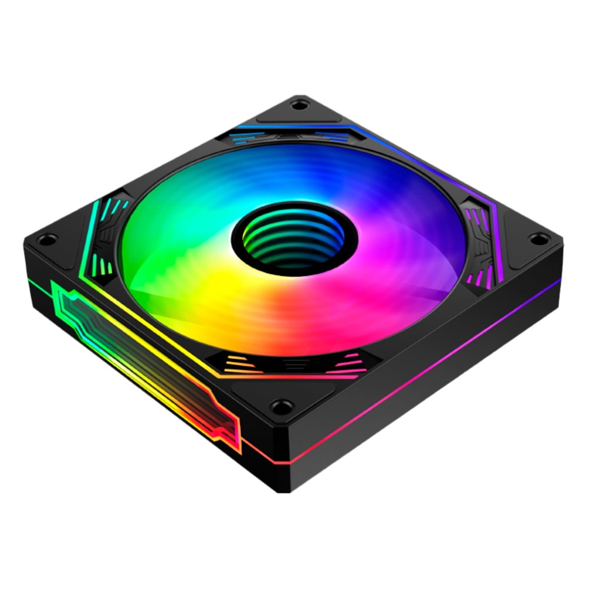 Kit Fan com 3 Unidades Hayom, RGB, 120mm, Preto, FC1308