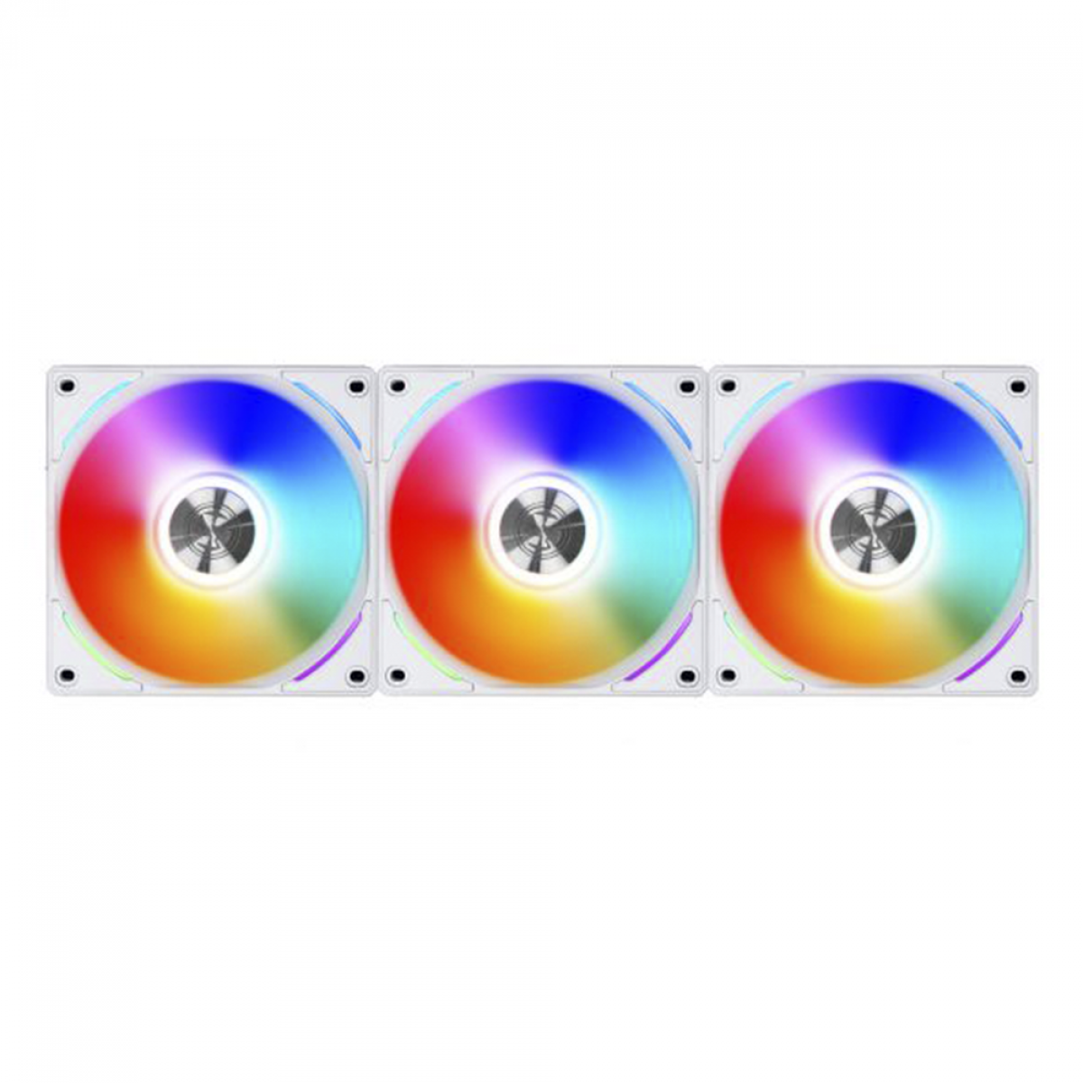 Kit Fan com 3 unidades Lian Li Uni Fan AL120, RGB, White, UF-AL120-3W