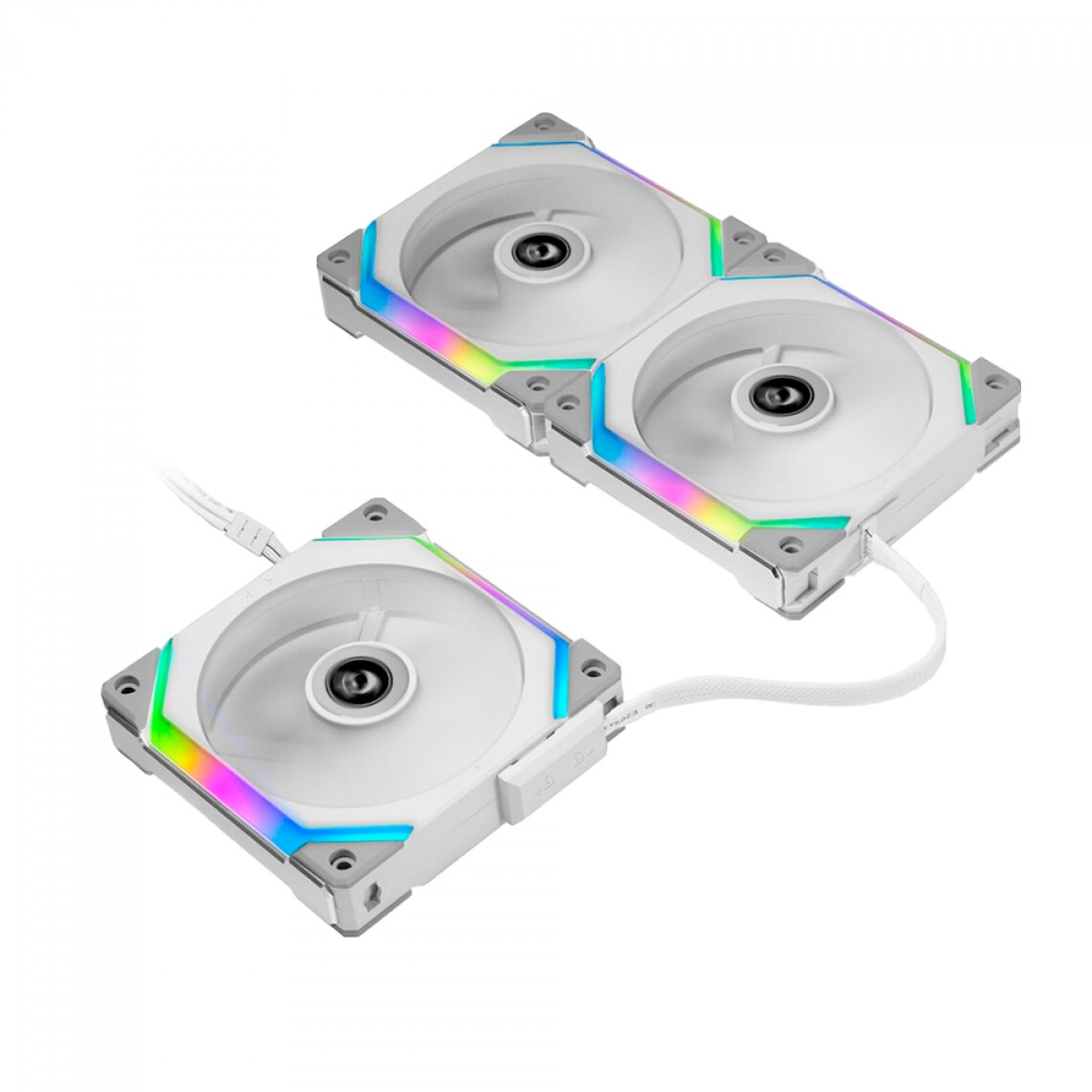 Kit Fan Com 3 Unidades Lian Li Uni Fan Redragon Spec Lunar, 120mm, ARGB, White, UF-SL120-3W SI