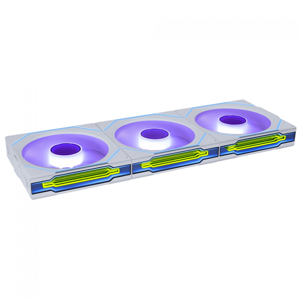 Kit Fan Com 3 Unidades Lian Li Uni Fan SL Infinity Wireless, RGB, 120mm, Branco, 12SLIN1W3W