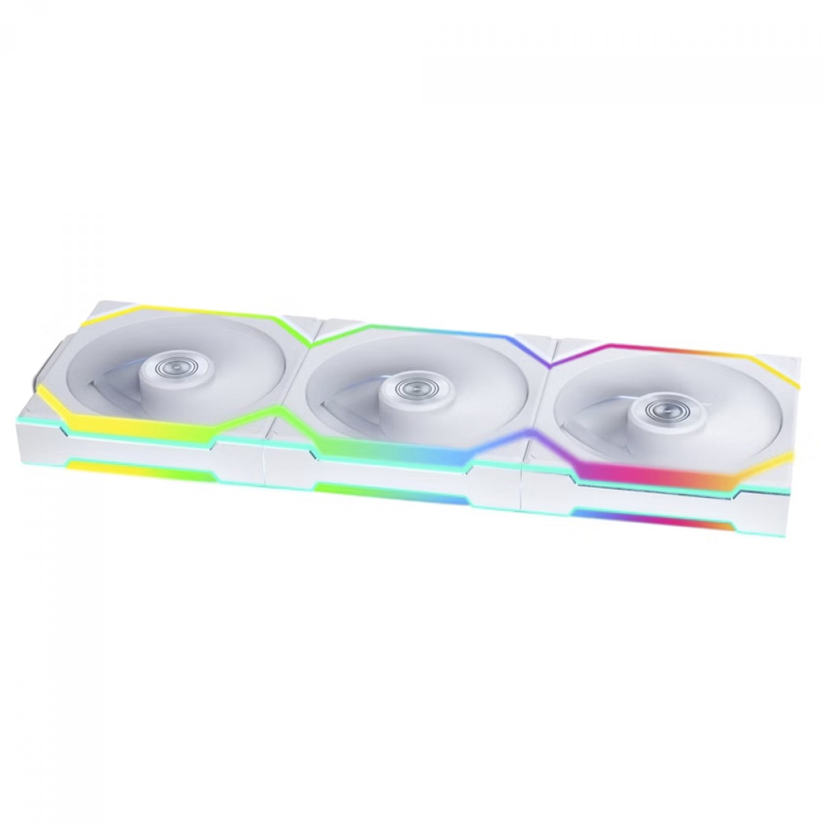 Kit Fan Com 3 Unidades Lian Li Uni Fan SL Wireless, Reverse Blade, ARGB, 120mm, White, 12RSL1W3W