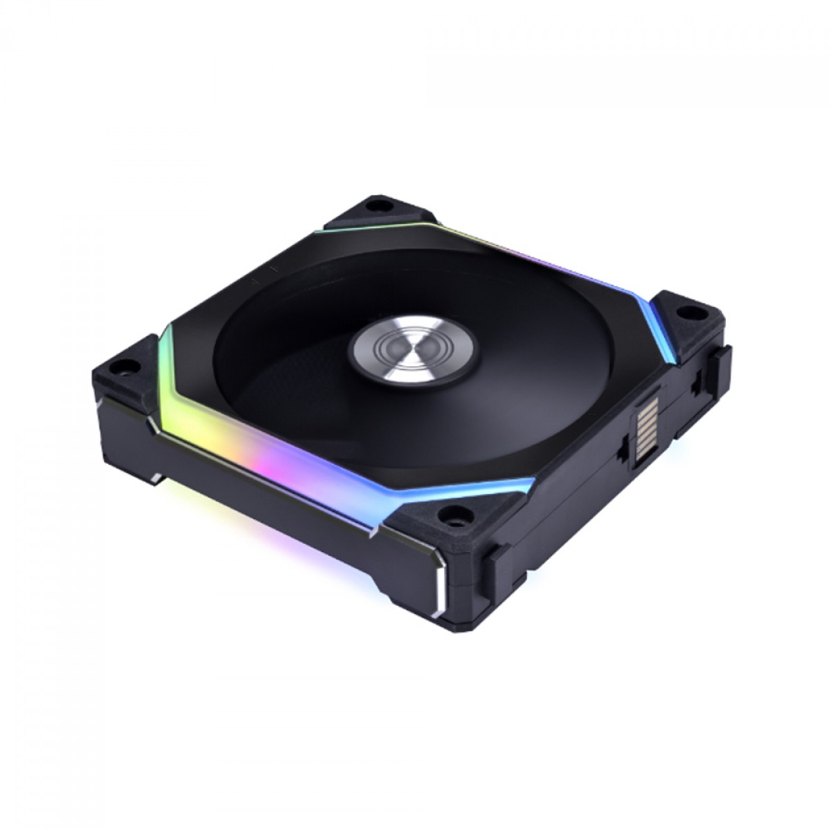 Kit Fan Com 3 Unidades Lian Li Uni Fan SL120 V2, RGB, 120mm, Black, Com Controladora, UF-SL120V2-3B