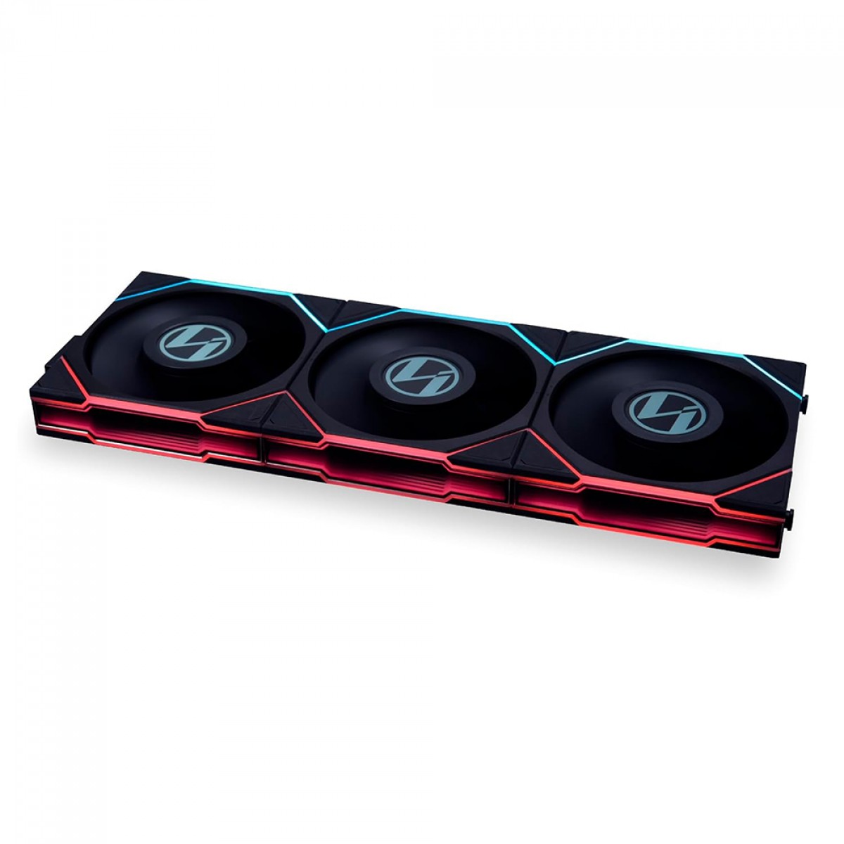 Kit Fan Com 3 Unidades Lian Li  Uni Fan TL LCD, RGB, 120mm, Reverse, 12RTLLCD3B Black