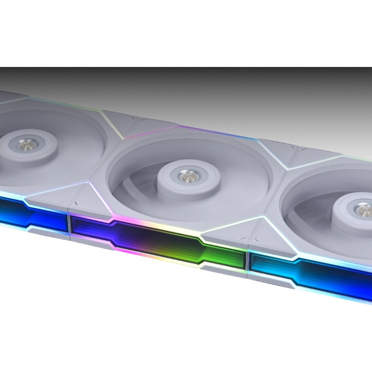Kit Fan Com 3 Unidades Lian Li Uni Fan TL, RGB, 120mm, PWM, White, Com Controladora, 12TL3W WHITE