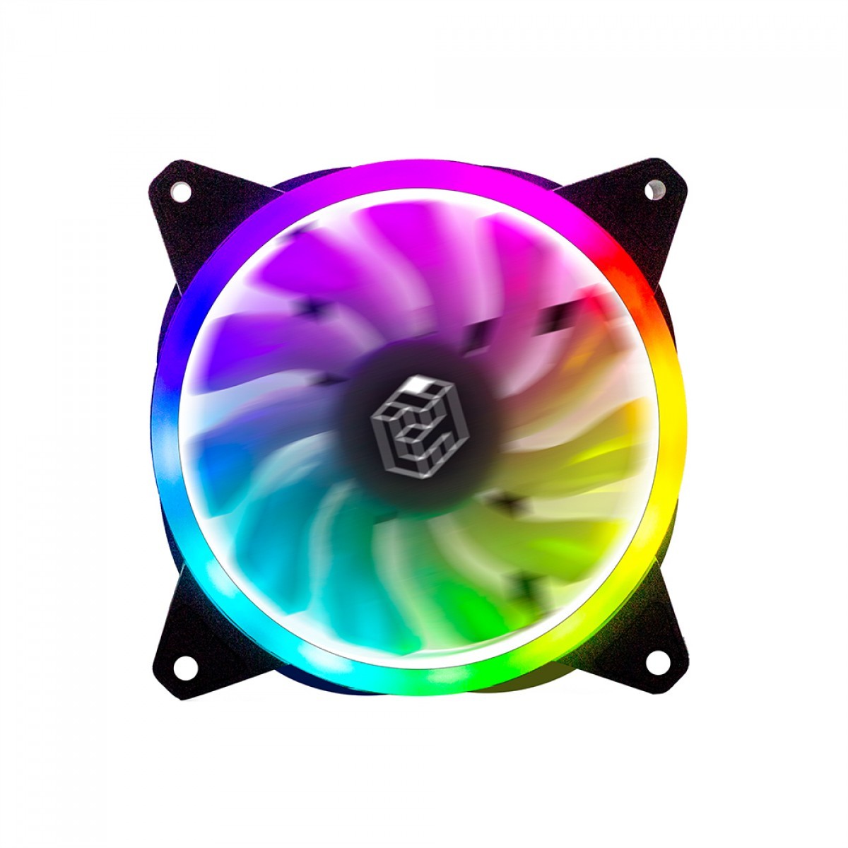 Kit Fan Com 3 Unidades Liketec Lighter RGB, 120mm, Black, Com Controladora