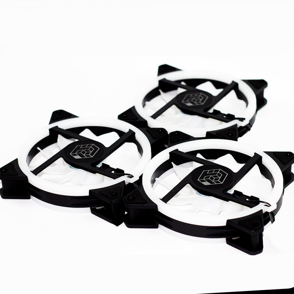 Kit Fan Com 3 Unidades Liketec Lighter RGB, 120mm, Black, Com Controladora