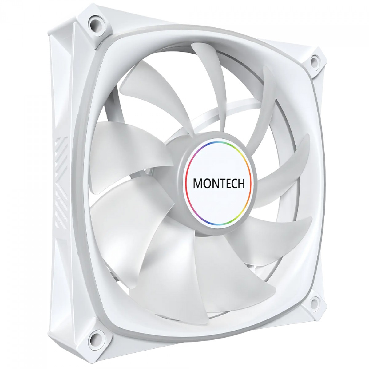 Kit Fan com 3 Unidades Montech AX120 PRO, ARGB, 120mm, Branco
