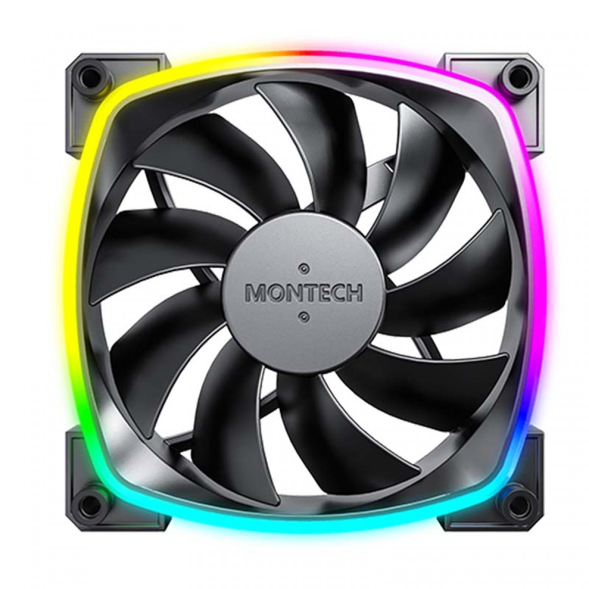 Kit Fan Com 3 Unidades Montech AX120 PWM, 120mm, Black